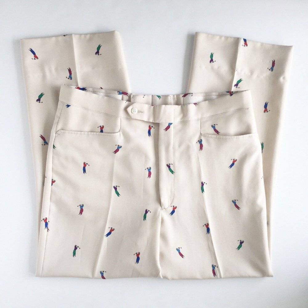 VTG Golf Novelty Print Pant Jaymar Golfer Putting